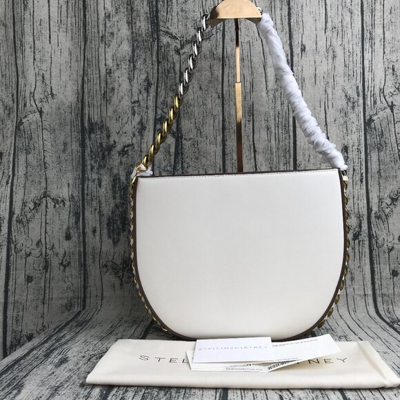 NWT  Stella McCartney Frayme  Shoulder Crossbody Bag In off white - Picture 1 of 11